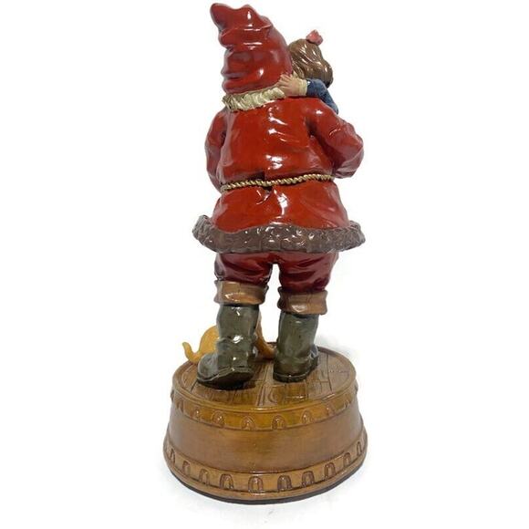 Home for the Holidays Visions of Santa 1898 Resin Santa Musical Figure 10" - Picture 7 of 14